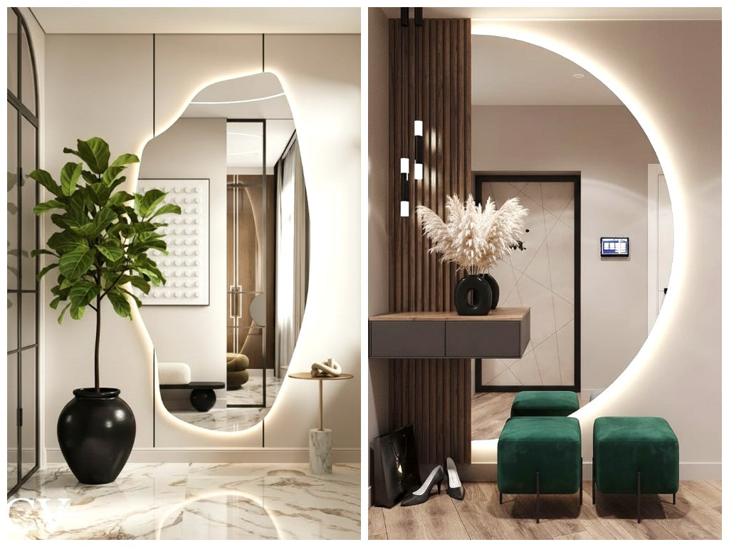 Entryway Mirror and Lighting